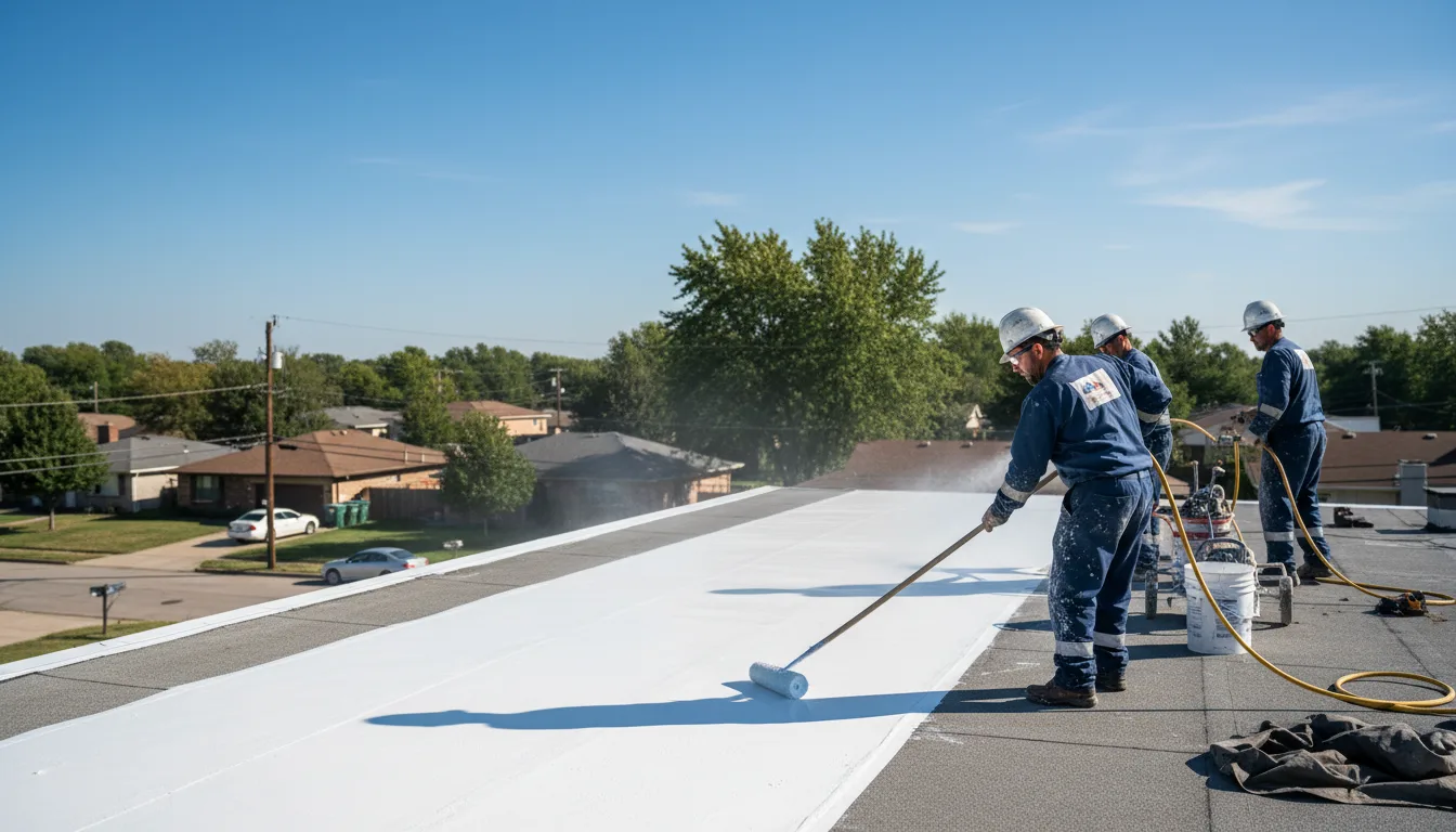 Commercial roof coating in Newtonville, MA near me